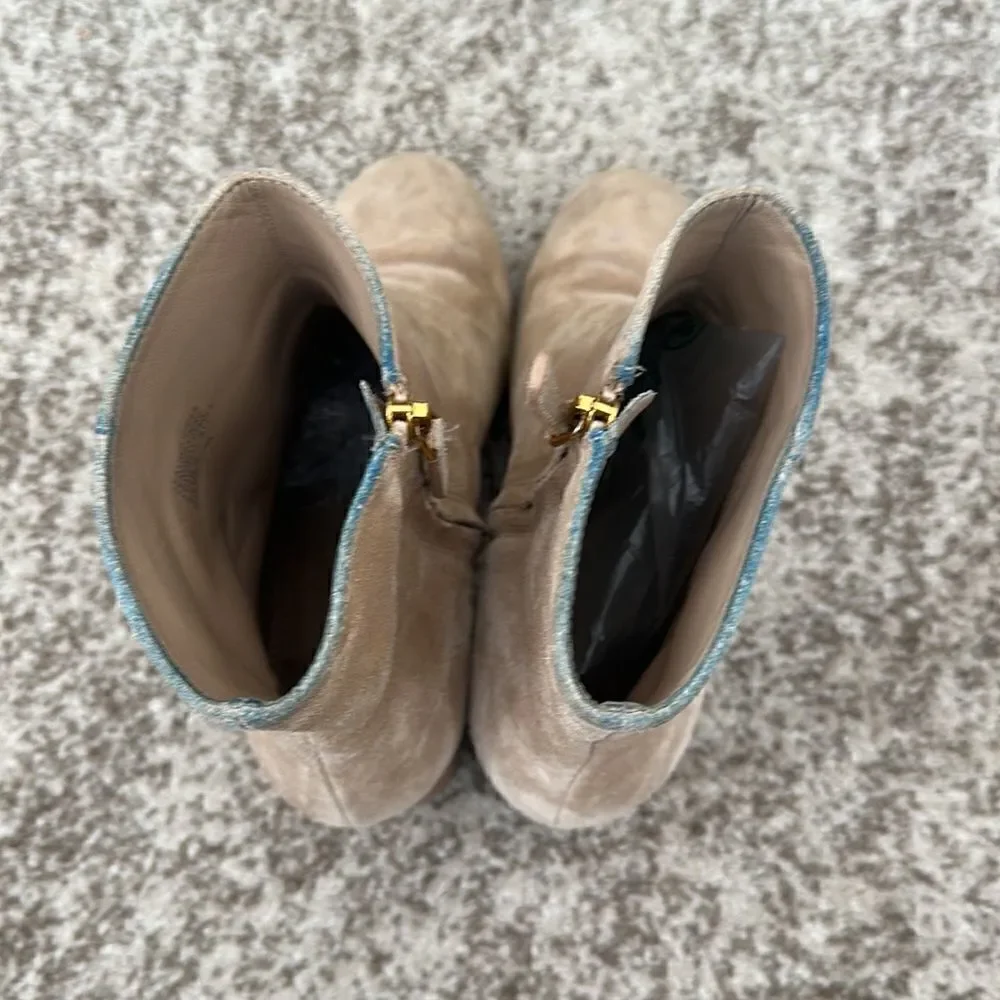 Tory Burch Tan Suede Ankle Boots 8.5
